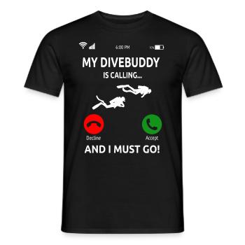 Divebuddy Taucher Tauchen Tauchsport Tauchpartner - Männer T-Shirt - Schwarz - Vorne - AI Model Male 178 light (178cm)
