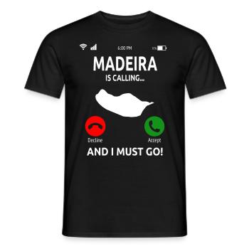 Madeira Holiday Island Portugal Gift - Men's T-Shirt - black - Front - AI Model Male 178 light (178cm)