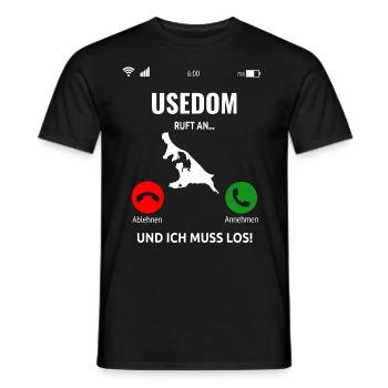 Usedom Insel Ostsee Urlaub Idee - Männer T-Shirt - Schwarz - Vorne - AI Model Male 178 light (178cm)
