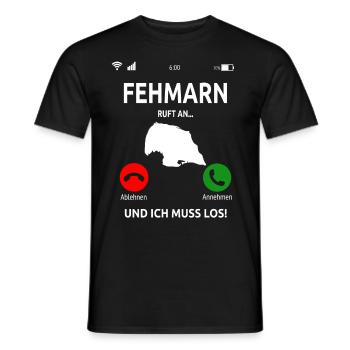 Fehmarn Insel Ostsee Burg Urlaub Idee - Männer T-Shirt - Schwarz - Vorne - AI Model Male 178 light (178cm)