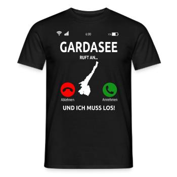 Gardasee Lago Di Garda Italien See Urlaub Geschenk - Männer T-Shirt - Schwarz - Vorne - AI Model Male 178 light (178cm)