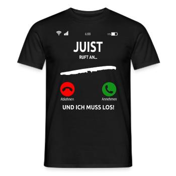 Juist Nordsee Ostfriesische Insel Geschenk - Männer T-Shirt - Schwarz - Vorne - AI Model Male 178 light (178cm)