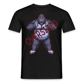 Gorilla Oversized Powerlifting Heavyweight Bulking - Men's T-Shirt - black - Front - AI Model Male 178 light (178cm)