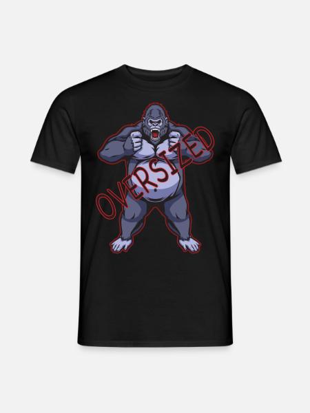 Gorilla Oversized Powerlifting Heavyweight Bulking - Männer T-Shirt - Schwarz