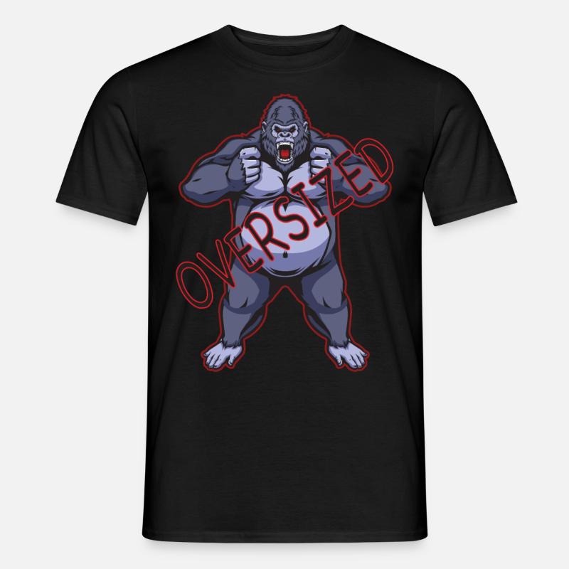 Gorilla Oversized Powerlifting Heavyweight Bulking - Männer T-Shirt - Schwarz