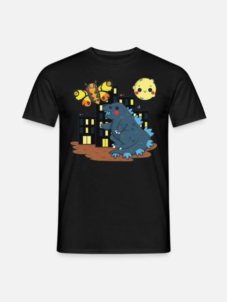 Le combat des monstres - T-shirt homme - noir