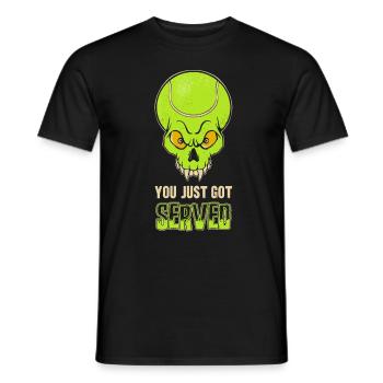 Vous venez d’être servi joueur de tennis amusant - T-shirt homme - noir - Devant - AI Model Male 178 light (178cm)