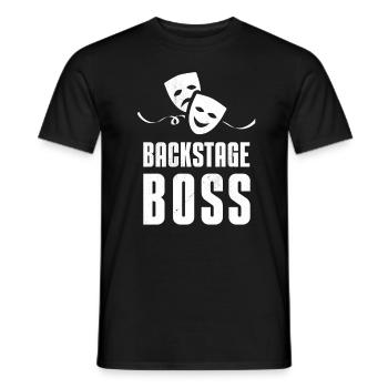 Backstage Boss Theater Stage Crew Technicien de scène - T-shirt homme - noir - Devant - AI Model Male 178 light (178cm)