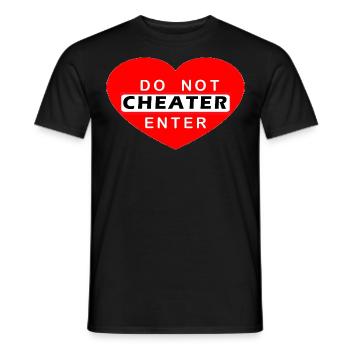DO NOT ENTER CHEATER - Men's T-Shirt - black - Front - AI Model Male 178 light (178cm)