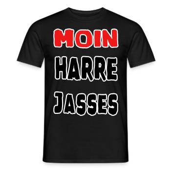 Moin Harre Jasses - Plattdeutsch Geschenkiddee - Männer T-Shirt - Schwarz - Vorne - AI Model Male 178 light (178cm)