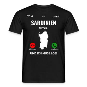Sardinien Urlaub Sardegna Italien Geschenk Idee - Männer T-Shirt - Schwarz - Vorne - AI Model Male 178 light (178cm)