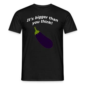 It's bigger than you think! - Männer T-Shirt - Schwarz - Vorne - AI Model Male 178 light (178cm)