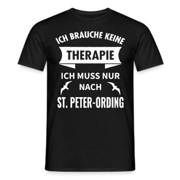 Sankt Peter Ording Nordsee Urlaub Idee - Männer T-Shirt - Schwarz - Vorne - AI Model Male 178 light (178cm)
