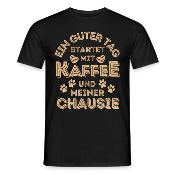 Chausie Katze Kaffee Cafe - Männer T-Shirt - Schwarz - Vorne - AI Model Male 178 light (178cm)