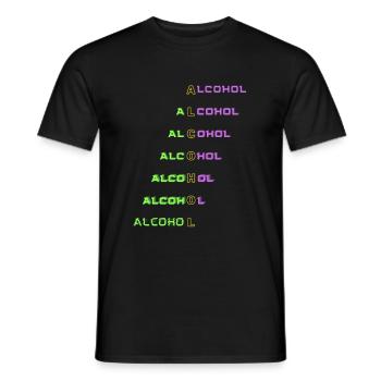 Drunk Alcohol T-shirt - Männer T-Shirt - Schwarz - Vorne - AI Model Male 178 light (178cm)