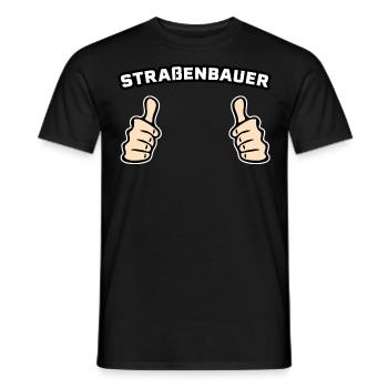 Straßenbauer Beruf Geschenkidee - Männer T-Shirt - Schwarz - Vorne - AI Model Male 178 light (178cm)