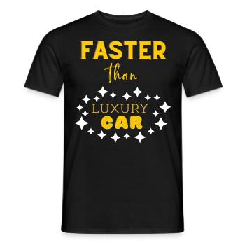 schneller als Luxusautos - Männer T-Shirt - Schwarz - Vorne - AI Model Male 178 light (178cm)