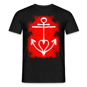 Anker Motiv maritim Retro Vintage Anchor - Männer T-Shirt - Schwarz - Vorne - AI Model Male 178 light (178cm)