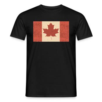 Canada Flag Canadian Nationality Pride - Men's T-Shirt - black - Front - AI Model Male 178 light (178cm)
