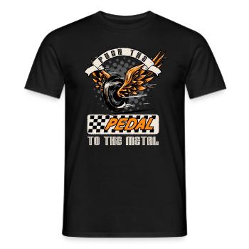 Pédale de motard de pneu de moto Dire - T-shirt homme - noir - Devant - AI Model Male 178 light (178cm)