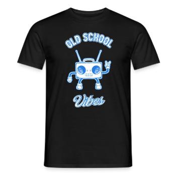 Old School Vibes Retro Beat Box Music Lover - Männer T-Shirt - Schwarz - Vorne - AI Model Male 178 light (178cm)