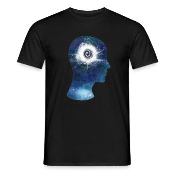 Spiritual Spirit Space Cosmos Enlightenment - Men's T-Shirt - black - Front - AI Model Male 178 light (178cm)
