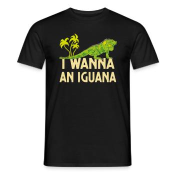 Je veux un drôle d’amoureux des reptiles drôles d’iguane - T-shirt homme - noir - Devant - AI Model Male 178 light (178cm)