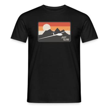Planeur Planeur Pilote d’avion Rétro - T-shirt homme - noir - Devant - AI Model Male 178 light (178cm)