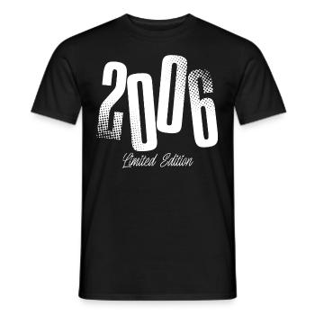 2006 Année 18e anniversaire Année de naissance - T-shirt homme - noir - Devant - AI Model Male 178 light (178cm)