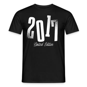 2017 Jahrgang Geburtstag Baujahr Geboren - Männer T-Shirt - Schwarz - Vorne - AI Model Male 178 light (178cm)