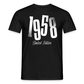 1958 Jahrgang Geburtstag Baujahr Geboren - Männer T-Shirt - Schwarz - Vorne - AI Model Male 178 light (178cm)
