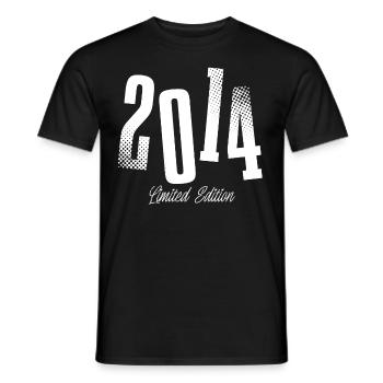 2014 Année de naissance Anniversaire Année de naissance - T-shirt homme - noir - Devant - AI Model Male 178 light (178cm)