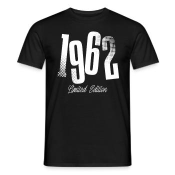 1962 Anniversaire de naissance Année de construction - T-shirt homme - noir - Devant - AI Model Male 178 light (178cm)
