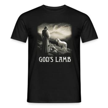 Lamm Gottes Jesus Christus Christliches - Männer T-Shirt - Schwarz - Vorne - AI Model Male 178 light (178cm)