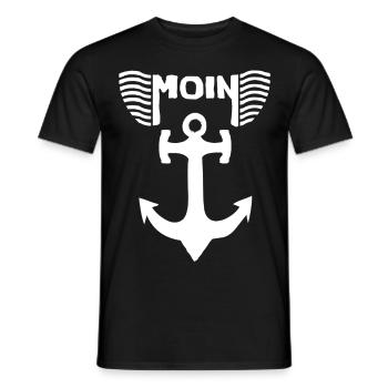 Moin - Männer T-Shirt - Schwarz - Vorne - AI Model Male 178 light (178cm)