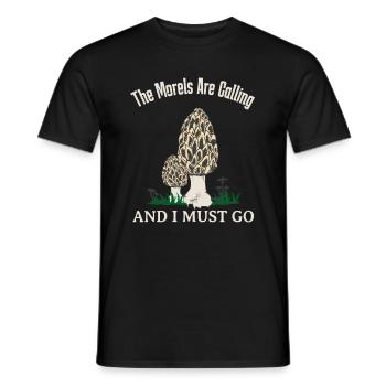 Lustiges Pilz Liebhaber Die Morcheln Rufen Pilze - Männer T-Shirt - Schwarz - Vorne - AI Model Male 178 light (178cm)