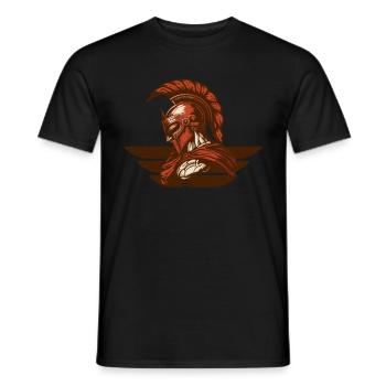Römischer Krieger Kämpfer Stärke und Mut - Männer T-Shirt - Schwarz - Vorne - AI Model Male 178 light (178cm)