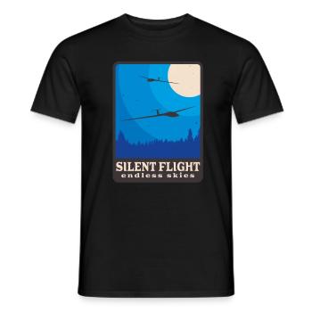 Glider Glider Retro Glider Pilot - Men's T-Shirt - black - Front - AI Model Male 178 light (178cm)
