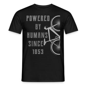 PROPULSÉ PAR L’HOMME DEPUIS 1853 - T-shirt homme - noir - Devant - AI Model Male 178 light (178cm)