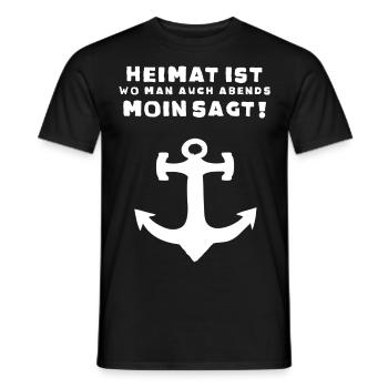 Moin Moin moin hamburg hamburger nordsee heimat - Männer T-Shirt - Schwarz - Vorne - AI Model Male 178 light (178cm)