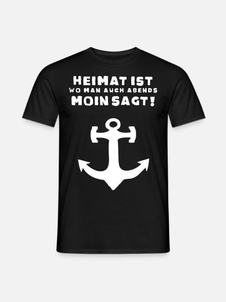 Moin Moin moin hamburg hamburger nordsee heimat - Männer T-Shirt - Schwarz