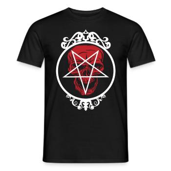 Pentaskull - Men's T-Shirt - black - Front - AI Model Male 178 light (178cm)