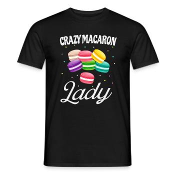 Verrückte Macaron Lady Lustiges Macarons Bäcker - Männer T-Shirt - Schwarz - Vorne - AI Model Male 178 light (178cm)