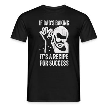 Funny Daddy Baker Saying Baking Recipe Father's Day - Men's T-Shirt - black - Front - AI Model Male 178 light (178cm)
