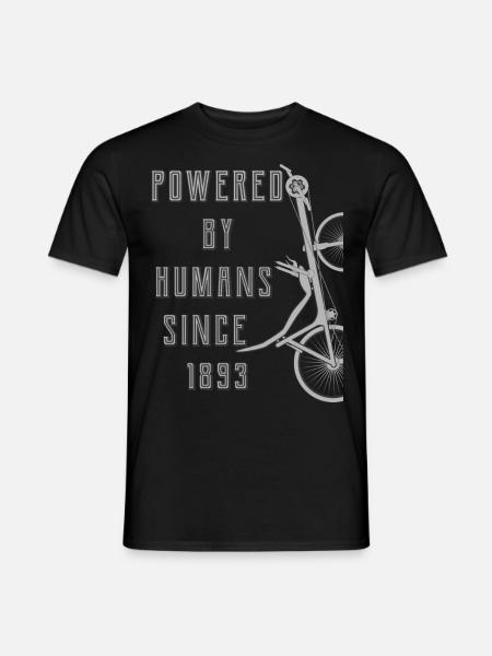 POWERED BY HUMANS SINCE 1893 - Men's T-Shirt - black