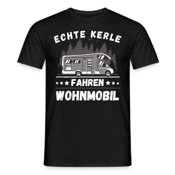 Echte Kerle fahren Wohnmobil Camping Camper - Männer T-Shirt - Schwarz - Vorne - AI Model Male 178 light (178cm)