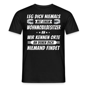 Wohnmobil Wohnmobilbesitzer Camping Camper Idee - Männer T-Shirt - Schwarz - Vorne - AI Model Male 178 light (178cm)