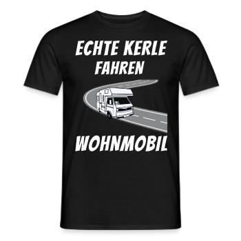 Echte Kerle fahren Wohnmobil Camping Camper - Männer T-Shirt - Schwarz - Vorne - AI Model Male 178 light (178cm)