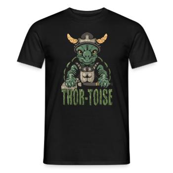 Thor-Toise Tortue Viking Reptile nordique - T-shirt homme - noir - Devant - AI Model Male 178 light (178cm)