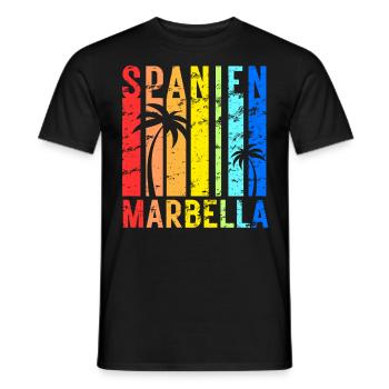 Marbella Andalusien Spanien Costa Del Sol Idee - Männer T-Shirt - Schwarz - Vorne - AI Model Male 178 light (178cm)